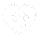 a heart with a paw print